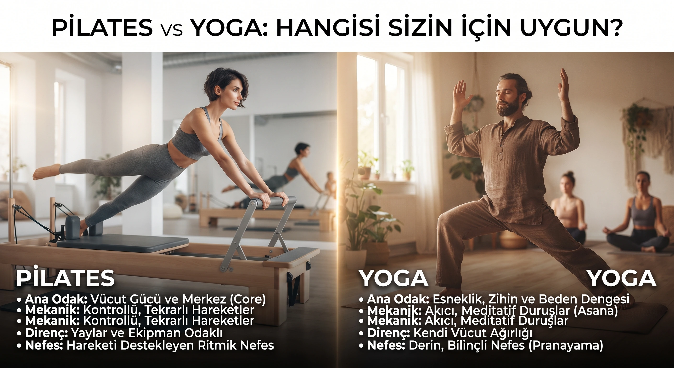 Pilates ve Yoga Arasındaki Farklar Hangisi Sizin İçin Uygun?