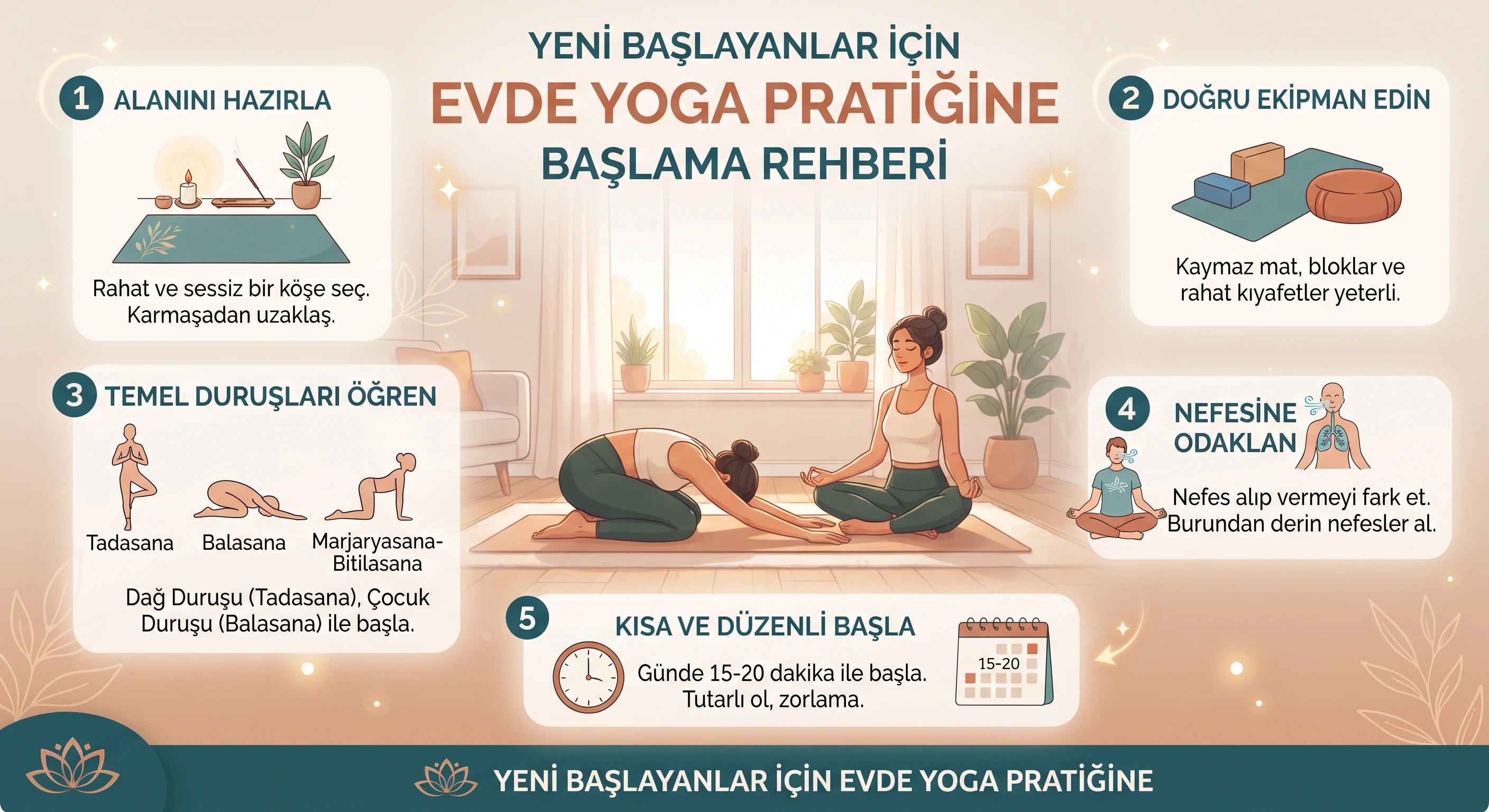 Yeni Başlayanlar İçin Evde Yoga Pratiğine Başlama Rehberi